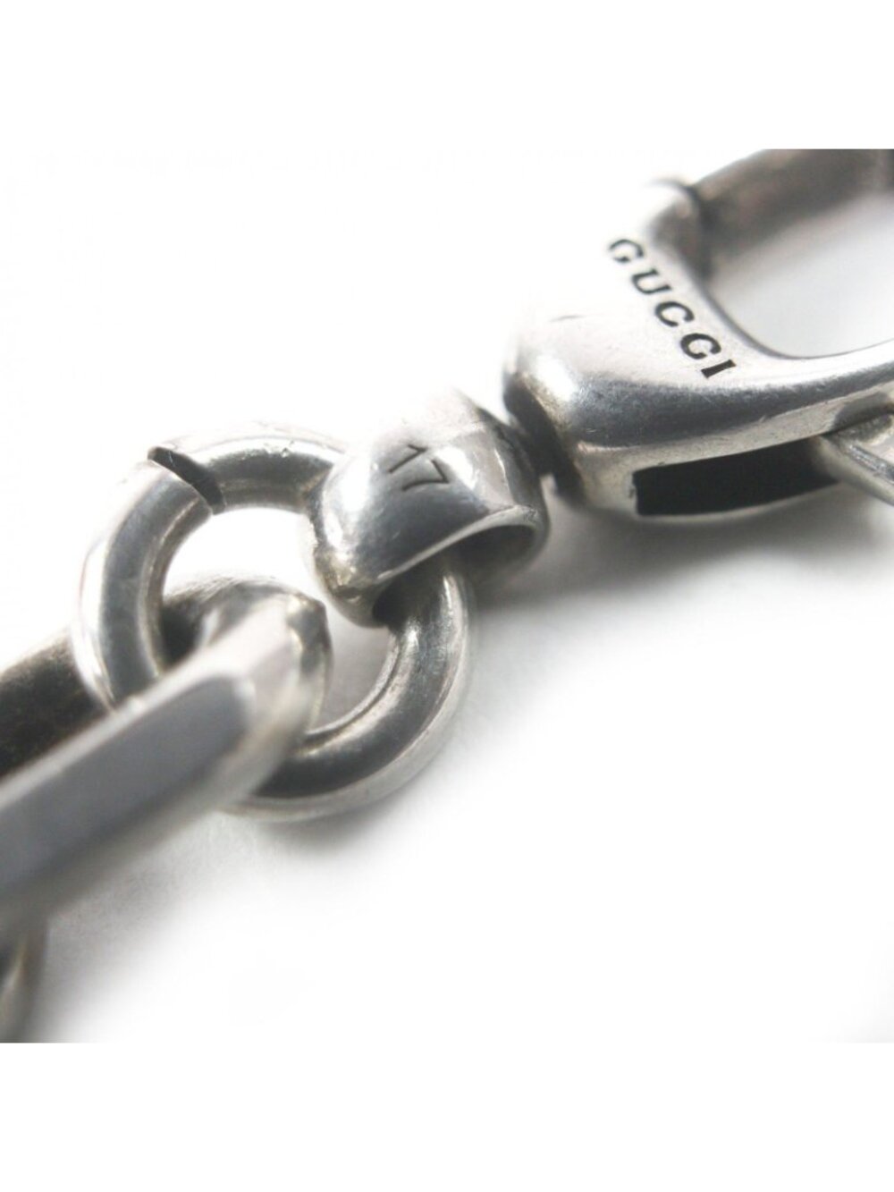 Gucci Interlocking Chain Bracelet Silver 17 - Picture 5 of 5